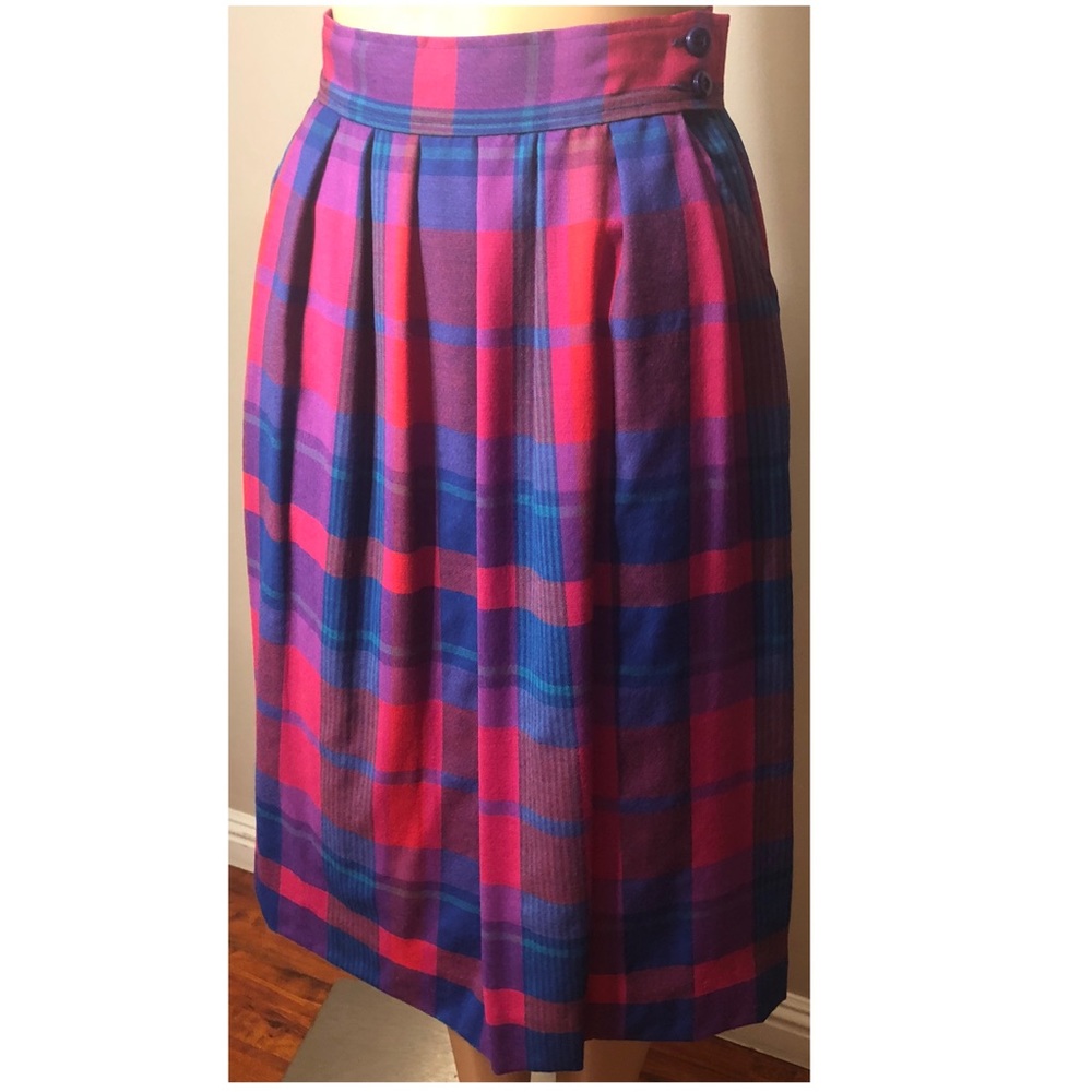 PENDLETON Miss Vintage Plaid Wool Maxi Skirt
